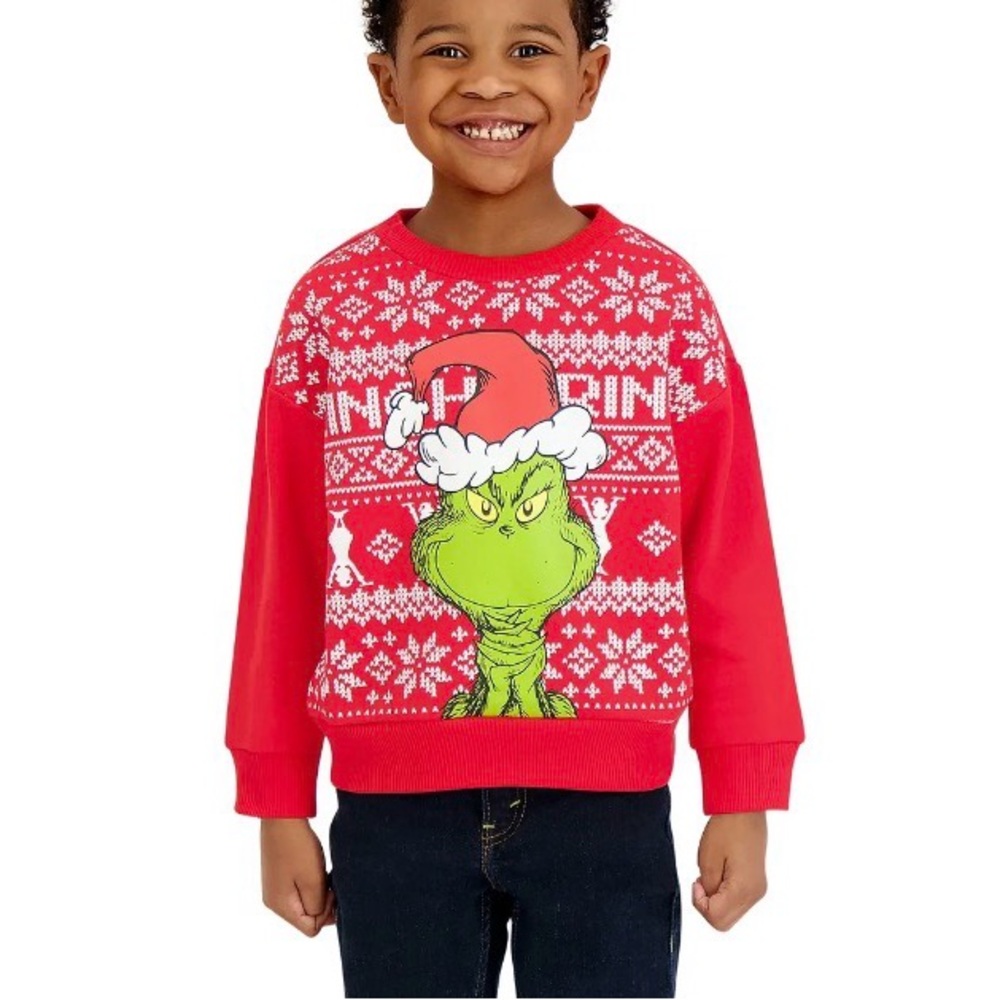 Grinch Christmas Sweater Sweatshirt - Toddler Boy size 4T